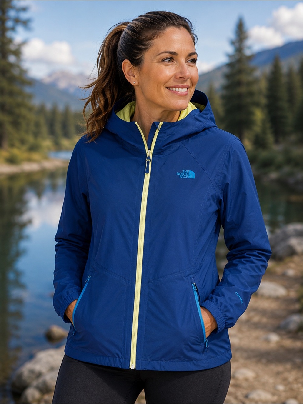 The North Face Hyvent Coastal Blue Weatherproof Jacket Womens XL